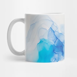 Abstract painting colorful liquid alcohol ink technique. Style incorporates the swirls of marble or the ripples of agate. Mug
